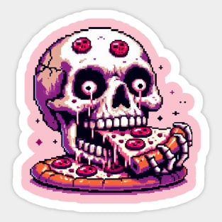 Skull Pizza Sticker